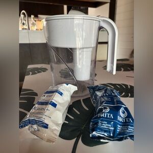 Brita Water Pitcher, one long use filter and one regular filter!